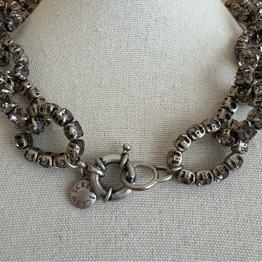 J.Crew | Interlocking Crystal Link Necklace | 19”… - image 4
